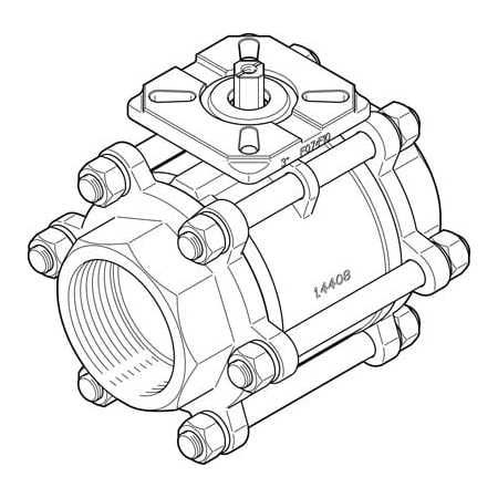 Festo Ball Valve VZBA-3"-GG-63-T-22-F0710-V4V4T VZBA-3"-GG-63-T-22-F0710-V4V4T